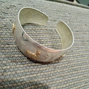 PERUVIAN SILVER PLATED ALPACA BRACELET.